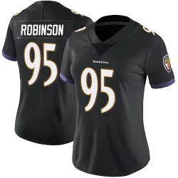 Women's Tavius Robinson Baltimore Ravens No.95 Limited Alternate Vapor Untouchable Jersey - Black