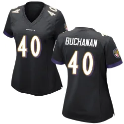 Women's Teddye Buchanan Baltimore Ravens No.40 Game Jersey - Black