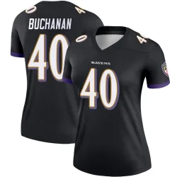 Women's Teddye Buchanan Baltimore Ravens No.40 Legend Jersey - Black
