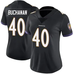 Women's Teddye Buchanan Baltimore Ravens No.40 Limited Alternate Vapor Untouchable Jersey - Black