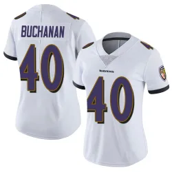 Women's Teddye Buchanan Baltimore Ravens No.40 Limited Vapor Untouchable Jersey - White