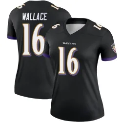 Women's Tylan Wallace Baltimore Ravens No.16 Legend Jersey - Black