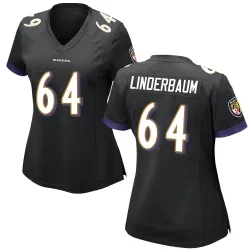 Women's Tyler Linderbaum Baltimore Ravens No.64 Game Jersey - Black