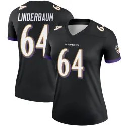 Women's Tyler Linderbaum Baltimore Ravens No.64 Legend Jersey - Black
