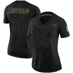 Women's Tyler Linderbaum Baltimore Ravens No.64 Limited 2020 Salute To Service Jersey - Black