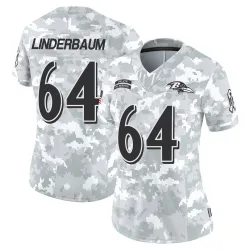 Women's Tyler Linderbaum Baltimore Ravens No.64 Limited 2024 Salute to Service Jersey - Arctic Camo