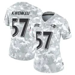 Women's William Kwenkeu Baltimore Ravens No.57 Limited 2024 Salute to Service Jersey - Arctic Camo
