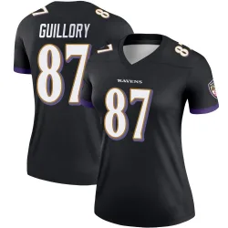 Women's Xavier Guillory Baltimore Ravens No.87 Legend Jersey - Black