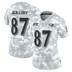 Women's Xavier Guillory Baltimore Ravens No.87 Limited 2024 Salute to Service Jersey - Arctic Camo