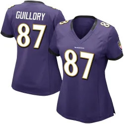 Women's Xavier Guillory Baltimore Ravens No.87 Limited Team Color Vapor Untouchable Jersey - Purple
