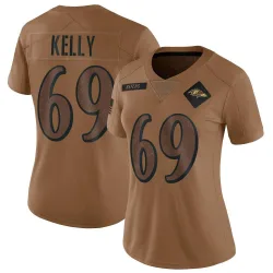 Women's Xavier Kelly Baltimore Ravens No.91 Limited 2023 Salute To Service Jersey - Brown