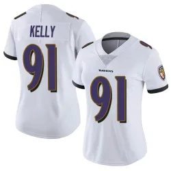 Women's Xavier Kelly Baltimore Ravens No.91 Limited Vapor Untouchable Jersey - White