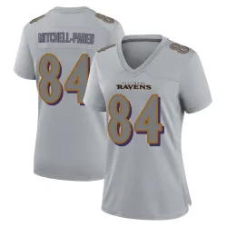 Women's Zaire Mitchell-Paden Baltimore Ravens No.84 Game Atmosphere Fashion Jersey - Gray