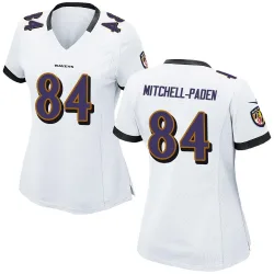 Women's Zaire Mitchell-Paden Baltimore Ravens No.84 Game Jersey - White