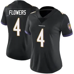 Women's Zay Flowers Baltimore Ravens No.4 Limited Alternate Vapor Untouchable Jersey - Black