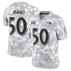 Youth Adisa Isaac Baltimore Ravens No.50 Limited 2024 Salute to Service Jersey - Arctic Camo