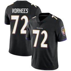 Youth Andrew Vorhees Baltimore Ravens No.72 Limited Alternate Vapor Untouchable Jersey - Black