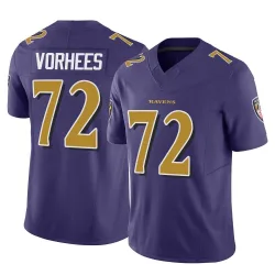 Youth Andrew Vorhees Baltimore Ravens No.72 Limited Vapor F.U.S.E. Jersey - Purple