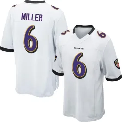 Youth Anthony Miller Baltimore Ravens No.6 Game Jersey - White