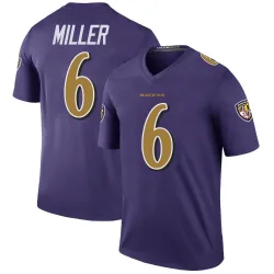Youth Anthony Miller Baltimore Ravens No.6 Legend Color Rush Jersey - Purple