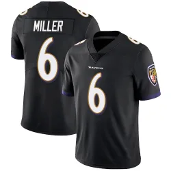 Youth Anthony Miller Baltimore Ravens No.6 Limited Alternate Vapor Untouchable Jersey - Black