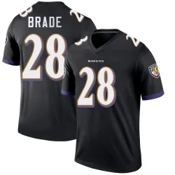 Youth Beau Brade Baltimore Ravens No.28 Legend Jersey - Black