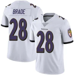 Youth Beau Brade Baltimore Ravens No.28 Limited Vapor Untouchable Jersey - White