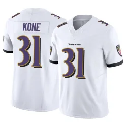 Youth Bilhal Kone Baltimore Ravens No.31 Limited Vapor F.U.S.E. Jersey - White