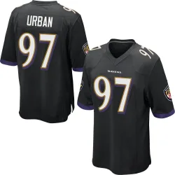 Youth Brent Urban Baltimore Ravens No.97 Game Jersey - Black
