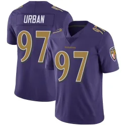 Youth Brent Urban Baltimore Ravens No.97 Limited Color Rush Vapor Untouchable Jersey - Purple