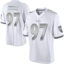 Youth Brent Urban Baltimore Ravens No.97 Limited Platinum Jersey - White
