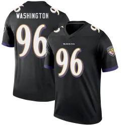 Youth Broderick Washington Baltimore Ravens No.96 Legend Jersey - Black