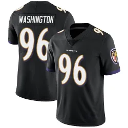 Youth Broderick Washington Baltimore Ravens No.96 Limited Alternate Vapor Untouchable Jersey - Black