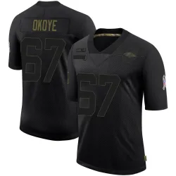Youth CJ Okoye Baltimore Ravens No.67 Limited 2020 Salute To Service Jersey - Black