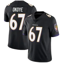 Youth CJ Okoye Baltimore Ravens No.67 Limited Alternate Vapor Untouchable Jersey - Black