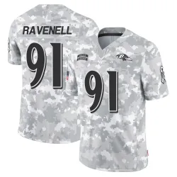 Youth C.J. Ravenell Baltimore Ravens No.91 Limited 2024 Salute to Service Jersey - Arctic Camo