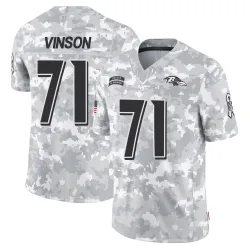 Youth Carson Vinson Baltimore Ravens No.71 Limited 2024 Salute to Service Jersey - Arctic Camo