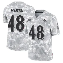 Youth Chandler Martin Baltimore Ravens No.48 Limited 2024 Salute to Service Jersey - Arctic Camo