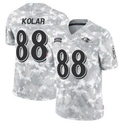 Youth Charlie Kolar Baltimore Ravens No.88 Limited 2024 Salute to Service Jersey - Arctic Camo