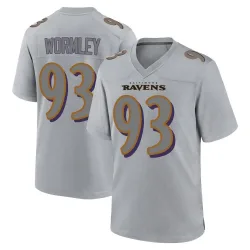 Youth Chris Wormley Baltimore Ravens No.93 Game Atmosphere Fashion Jersey - Gray
