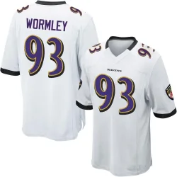 Youth Chris Wormley Baltimore Ravens No.93 Game Jersey - White