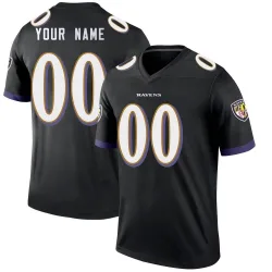 Youth Custom Baltimore Ravens No.00 Legend Jersey - Black