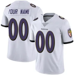 Youth Custom Baltimore Ravens No.00 Limited Vapor Untouchable Jersey - White