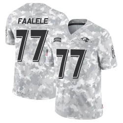 Youth Daniel Faalele Baltimore Ravens No.77 Limited 2024 Salute to Service Jersey - Arctic Camo