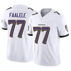 Youth Daniel Faalele Baltimore Ravens No.77 Limited Vapor F.U.S.E. Jersey - White