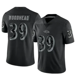 Youth Danny Woodhead Baltimore Ravens No.39 Limited Reflective Jersey - Black