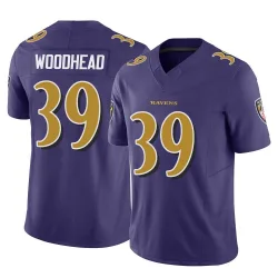 Youth Danny Woodhead Baltimore Ravens No.39 Limited Vapor F.U.S.E. Jersey - Purple