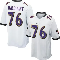 Youth Darrian Dalcourt Baltimore Ravens No.76 Game Jersey - White