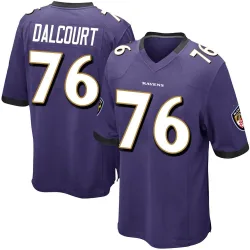 Youth Darrian Dalcourt Baltimore Ravens No.76 Game Team Color Jersey - Purple