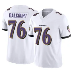 Youth Darrian Dalcourt Baltimore Ravens No.76 Limited Vapor F.U.S.E. Jersey - White